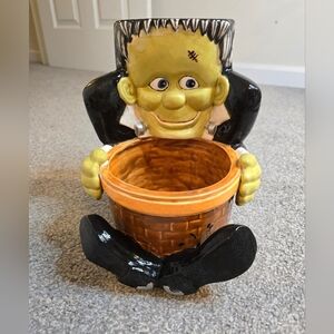 Frankenstein Handmade 2011 Ceramic Candy Dish Halloween